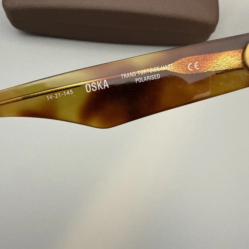 Otis OSKA Sunglasses|Trans Tortoise Haze- Brown Polarized Mineral Glass Lens HOT